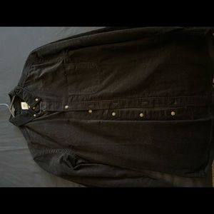 H&M black corduroy over shirt